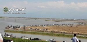 شکستن یک سد کیسه‌ای و اعلام وضعیت اضطراری در آق قلا گلستان