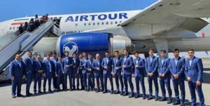 ایران ترکمنستان 300x151 - تیم‌های ایران و ترکمنستان وارد تبریز شدند