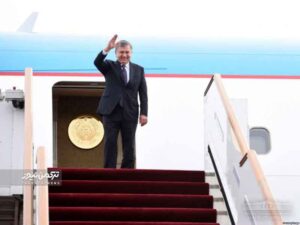 میرضیایف تهران 300x225 - رئیس جمهور ازبکستان وارد تهران شد