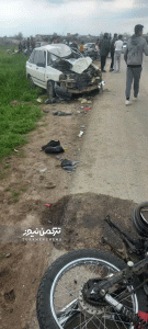 tasadof 1 135x300 - جان باختن 2 نفر در تصادف موتورسیکلت با خودرو سواری در جاده روستایی علی آباد کتول