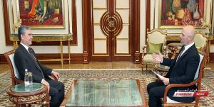 محمداف1 300x151 - Türkmenistanyň Prezidenti “TRT World” Teleýaýlymynyň Sowallaryna Jogap Berdi